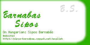 barnabas sipos business card